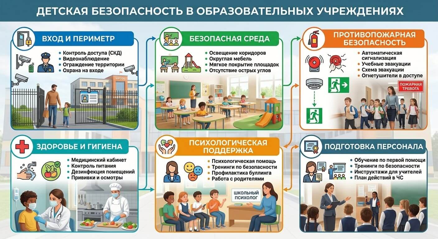 Детская безопасность в образовательных организациях (школа, детский сад)