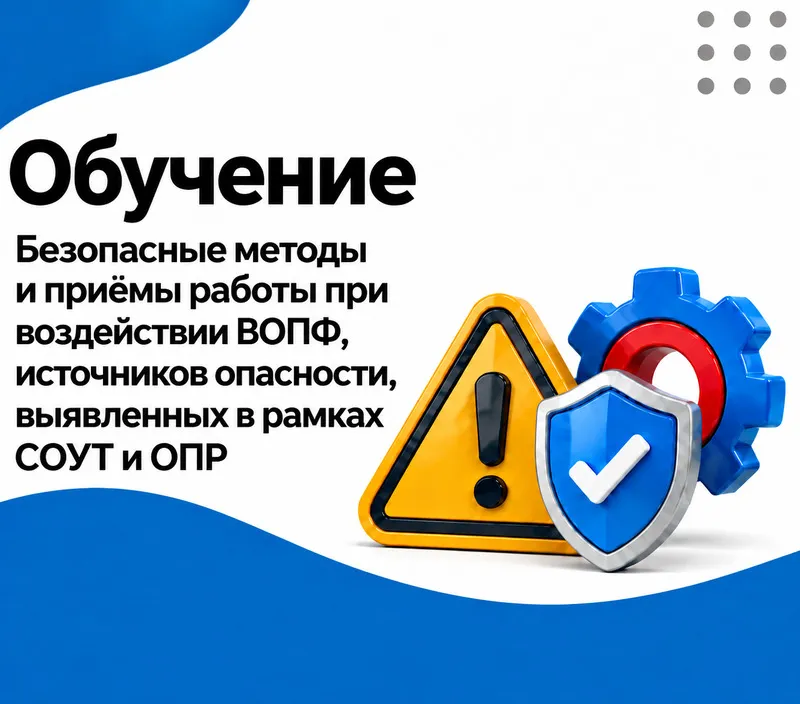 Безопасные методы и приёмы работы при воздействии ВОПФ, источников опасности, выявленных в рамках СОУТ и ОПР (программа Б)